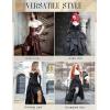 image:imageScarlet Darkness Womens Renaissance Pirate Skirt Gothic Steampunk Victorian HighLow SkirtsBrown