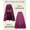 image:imageScarlet Darkness Womens Renaissance Pirate Skirt Gothic Steampunk Victorian HighLow SkirtsPurple