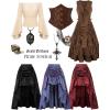 image:imageScarlet Darkness Womens Renaissance Pirate Skirt Gothic Steampunk Victorian HighLow SkirtsWine