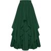 image:imageSCARLET DARKNESS Long Skirts for Women 2026 Ruffled Chiffon Flowy Renaissance Maxi SkirtForest Green