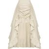 image:imageSCARLET DARKNESS Womens 2026 Summer Skirt Gothic Steampunk Skirt Renaissance HighLow Bustle SkirtNew Rufflebeige