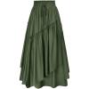 image:imageScarlet Darkness Long Skirts for Women Renaissance Costume Pirate Maxi Skirt Plus Size with PocketsArmy Green