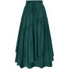 image:imageScarlet Darkness Long Skirts for Women Renaissance Costume Pirate Maxi Skirt Plus Size with PocketsDeep Green