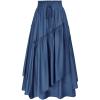 image:imageScarlet Darkness Long Skirts for Women Renaissance Costume Pirate Maxi Skirt Plus Size with PocketsDenim Blue