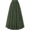 image:imageScarlet Darkness Maxi Skirt for Women Boho Lace Flowy Long Renaissance Skirts with PocketsOlive Green