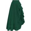 image:imageScarlet Darkness Maxi Skirts for Women Renaissance Skirt Long Flowy Layered Medieval SkirtDark Green
