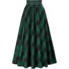 image:imageScarlet Darkness Plaid Skirts for Women Renaissance High Waisted Skirt Fall Winter Maxi SkirtGreen Plaid