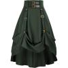 image:imageScarlet Darkness Renaissance Midi Skirts for Women Steampunk High Waisted Skirt with PocketsArmy Green