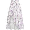 image:imageScarlet Darkness Womens Floral Maxi Skirts High Waist Summer Boho Flowy Ruffle Long Skirt with PocketsRomantic Purple