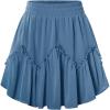 image:imageScarlet Darkness Womens Mini Skirt Plus Size Skater Skirts Cute Pleated Short Renaissance Pirate Skirt with PocketsBlue
