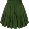 image:imageScarlet Darkness Womens Mini Skirt Plus Size Skater Skirts Cute Pleated Short Renaissance Pirate Skirt with PocketsForest Green