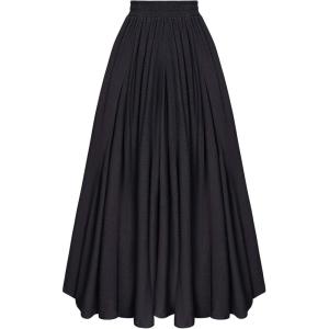 image:imageScarlet Darkness Maxi Skirts for Women Long Flowy Boho Renaissance Skirt with PocketsBlack