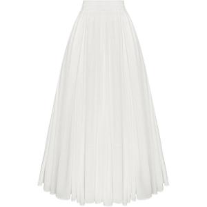 image:imageScarlet Darkness Maxi Skirts for Women Long Flowy Boho Renaissance Skirt with PocketsWhite