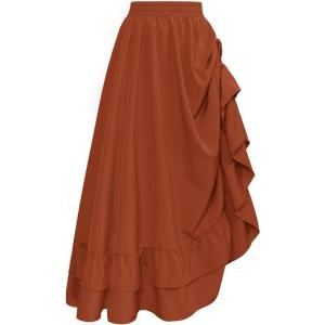 image:imageScarlet Darkness Maxi Skirts for Women Renaissance Skirt Long Flowy Layered Medieval SkirtOrange