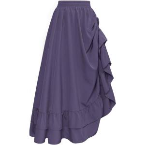 image:imageScarlet Darkness Maxi Skirts for Women Renaissance Skirt Long Flowy Layered Medieval SkirtPurple