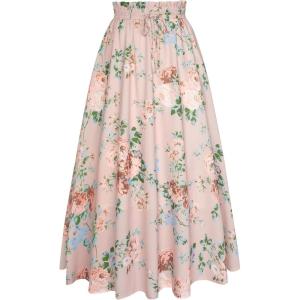 image:imageScarlet Darkness Renaissance Skirt Maxi Long Skirts for Women High Waist A Line SkirtBlush Pink