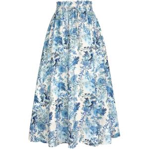 image:imageScarlet Darkness Renaissance Skirt Maxi Long Skirts for Women High Waist A Line SkirtBoho Blue