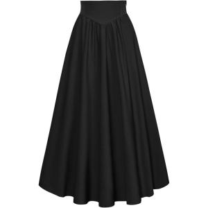 image:imageScarlet Darkness Women Renaissance Maxi Skirt Flowy Long Skirts Victorian High Waisted SkirtBlack
