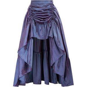 image:imageScarlet Darkness Womens Renaissance Pirate Skirt Gothic Steampunk Victorian HighLow SkirtsNavy Blue