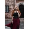 image:imageBelle Poque Women Renaissance Off Shoulder Blouse Smocked Waist Pirate Shirt Peplum TopsBlack