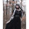 image:imageBelle Poque Women Renaissance Off Shoulder Blouse Smocked Waist Pirate Shirt Peplum TopsBlack