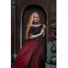 image:imageBelle Poque Women Renaissance Off Shoulder Blouse Smocked Waist Pirate Shirt Peplum TopsBlack