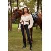 image:imageSCARLET DARKNESS Corset Tops for Women Elastic Neckline Renaissance Shirt Peasant BlouseBeige