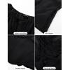 image:imageSCARLET DARKNESS Corset Tops for Women Elastic Neckline Renaissance Shirt Peasant BlouseBlack