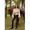 image:imageSCARLET DARKNESS Corset Tops for Women Elastic Neckline Renaissance Shirt Peasant BlousePristine