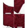 image:imageSCARLET DARKNESS Corset Tops for Women Elastic Neckline Renaissance Shirt Peasant BlouseWine Red