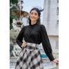 image:imageSCARLET DARKNESS Gothic Victorian Blouse Tops for Women 2026 Cotton Long Sleeve Renaissance ShirtBlack