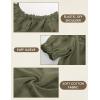image:imageSCARLET DARKNESS Peasant Blouse for Women Off Shoulder Puff Sleeve Cotton Loose Summer TopsArmy Green
