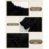 image:imageSCARLET DARKNESS Peasant Blouse for Women Off Shoulder Puff Sleeve Cotton Loose Summer TopsBlack