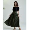 image:imageSCARLET DARKNESS Peasant Blouse for Women Off Shoulder Puff Sleeve Cotton Loose Summer TopsBlack