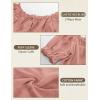 image:imageSCARLET DARKNESS Peasant Blouse for Women Off Shoulder Puff Sleeve Cotton Loose Summer TopsDusty Pink
