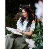image:imageSCARLET DARKNESS Peasant Blouse for Women Off Shoulder Puff Sleeve Cotton Loose Summer TopsIvory