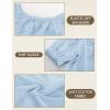 image:imageSCARLET DARKNESS Peasant Blouse for Women Off Shoulder Puff Sleeve Cotton Loose Summer TopsLight Blue