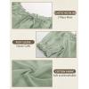 image:imageSCARLET DARKNESS Peasant Blouse for Women Off Shoulder Puff Sleeve Cotton Loose Summer TopsLight Green