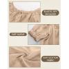 image:imageSCARLET DARKNESS Peasant Blouse for Women Off Shoulder Puff Sleeve Cotton Loose Summer TopsLight Khaki
