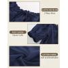 image:imageSCARLET DARKNESS Peasant Blouse for Women Off Shoulder Puff Sleeve Cotton Loose Summer TopsNavy