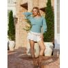 image:imageSCARLET DARKNESS Renaissance Shirt Women Boho Long Sleeve V Neck Smocked Peasant TopsBaby Blue