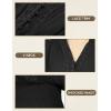image:imageSCARLET DARKNESS Renaissance Shirt Women Boho Long Sleeve V Neck Smocked Peasant TopsBlack