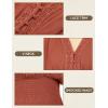 image:imageSCARLET DARKNESS Renaissance Shirt Women Boho Long Sleeve V Neck Smocked Peasant TopsBurnt Orange