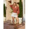 image:imageSCARLET DARKNESS Renaissance Shirt Women Boho Long Sleeve V Neck Smocked Peasant TopsBurnt Orange