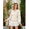 image:imageSCARLET DARKNESS Renaissance Shirt Women Boho Long Sleeve V Neck Smocked Peasant TopsCream