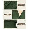 image:imageSCARLET DARKNESS Renaissance Shirt Women Boho Long Sleeve V Neck Smocked Peasant TopsDark Green