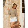 image:imageSCARLET DARKNESS Renaissance Shirt Women Boho Long Sleeve V Neck Smocked Peasant TopsKhaki