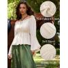 image:imageSCARLET DARKNESS Renaissance Shirt Women Peasant Blouse Bell Sleeve Off Shoulder Tops Pirate CostumeBeige
