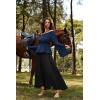image:imageSCARLET DARKNESS Renaissance Shirt Women Peasant Blouse Bell Sleeve Off Shoulder Tops Pirate CostumeNavy Blue
