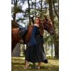 image:imageSCARLET DARKNESS Renaissance Shirt Women Peasant Blouse Bell Sleeve Off Shoulder Tops Pirate CostumeNavy Blue